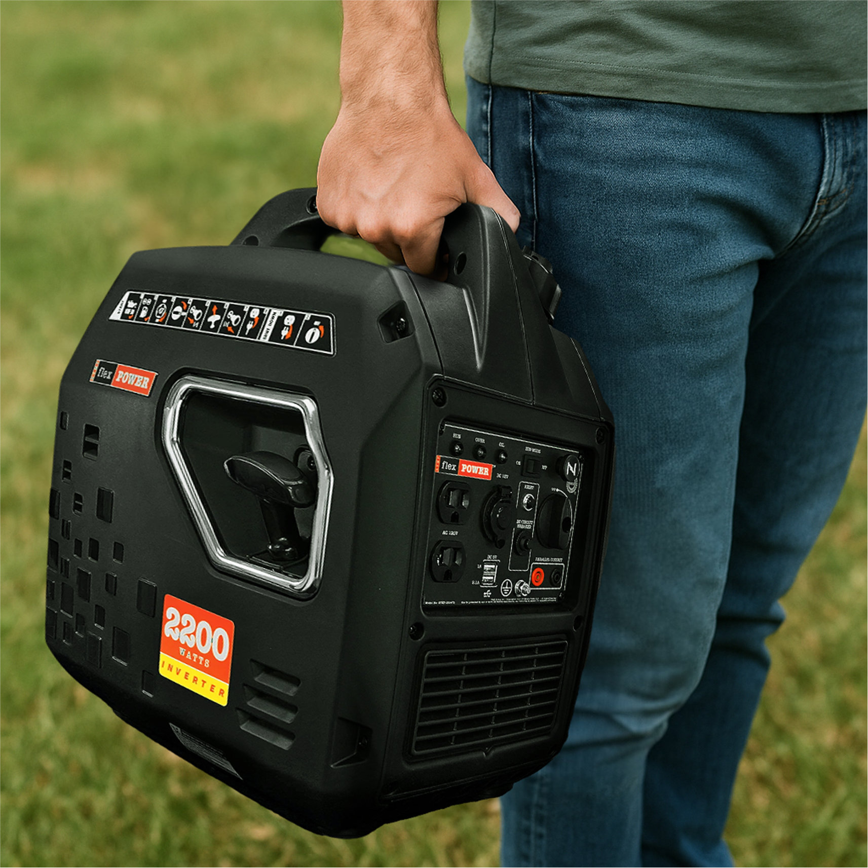 Flex Power® 2200i Silent Portable Inverter Generator