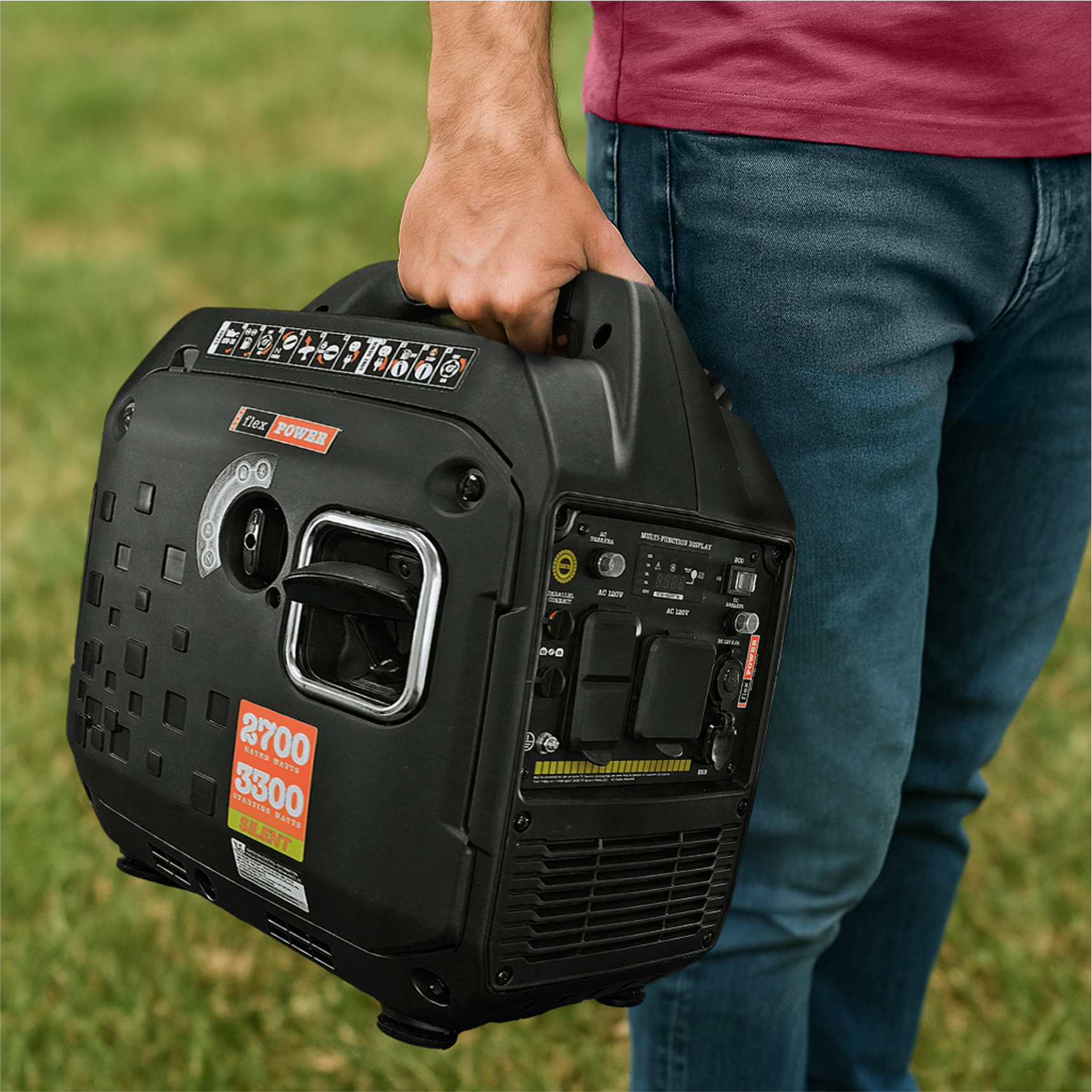 Flex Power® 3300i Silent Portable Inverter Generator for RVs