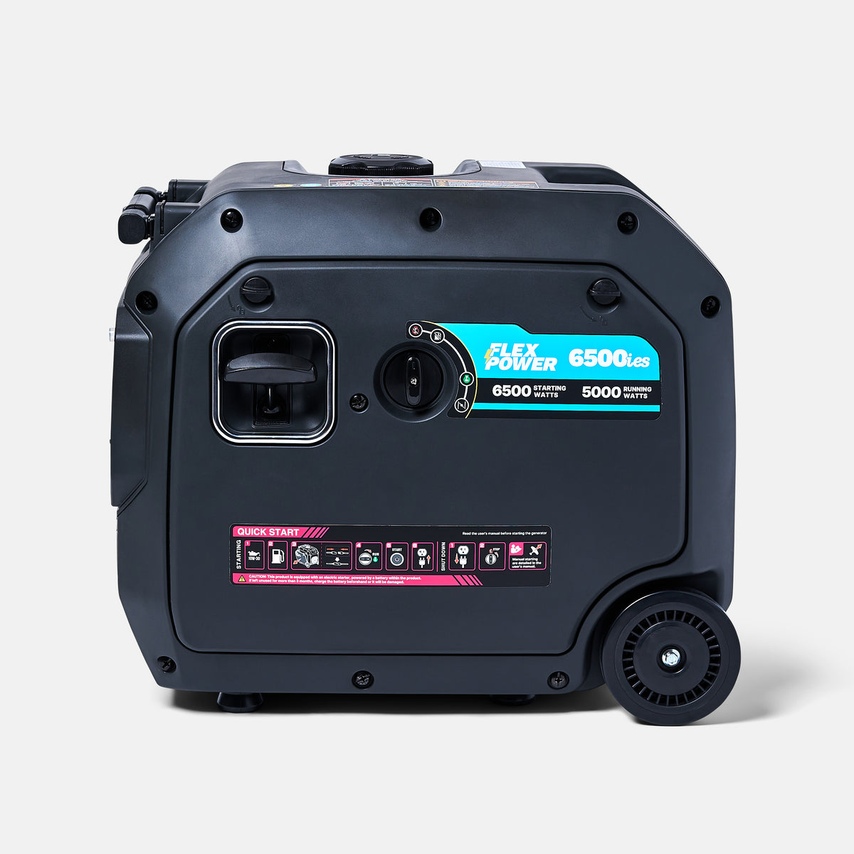 FlexPower® 6500ies Quiet Inverter Generator with Electric Start. Built for RVs, Tailgates & Backup