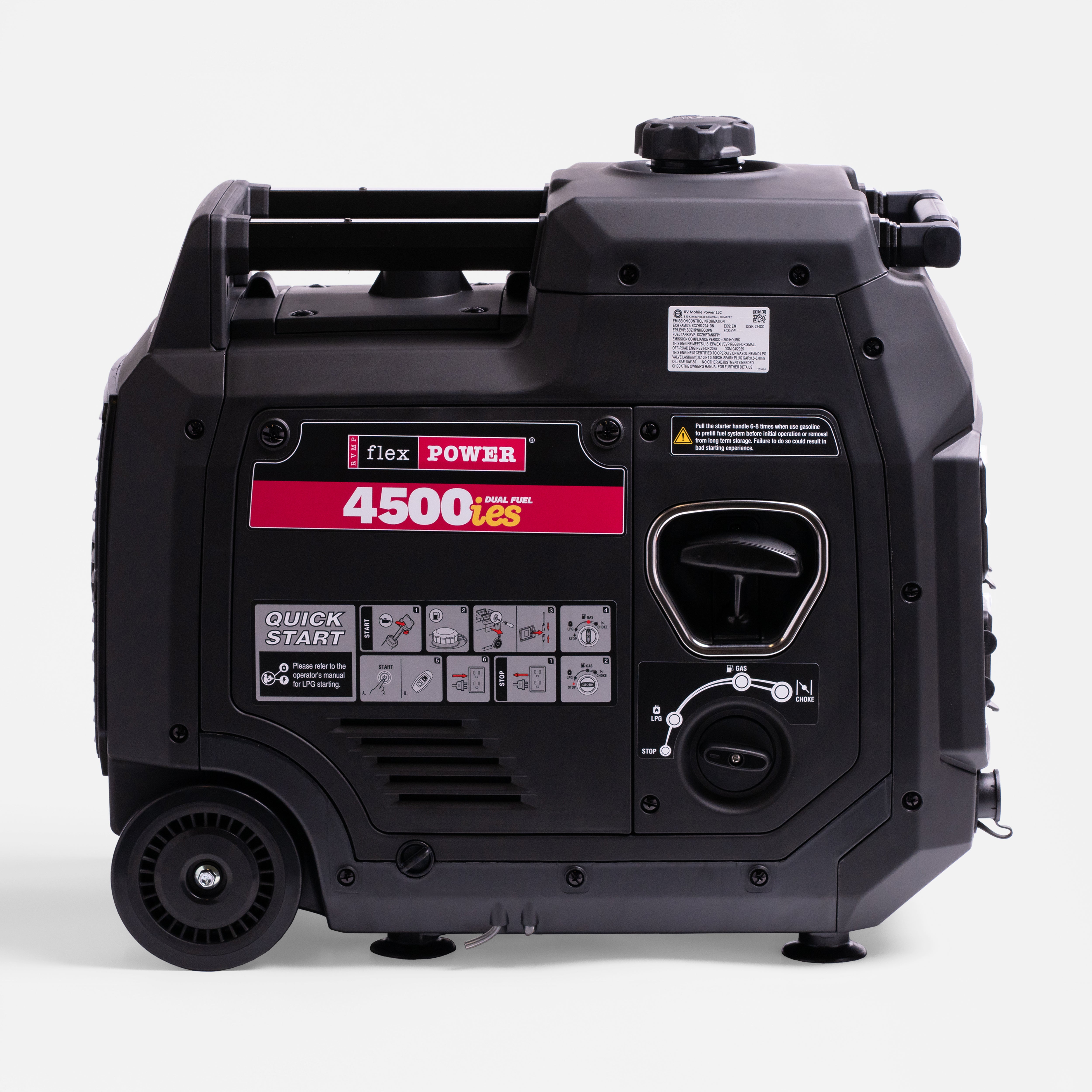 FlexPower® 4500ies Quiet Inverter Generator with Electric Start. Built for RVs, Tailgates & Backup