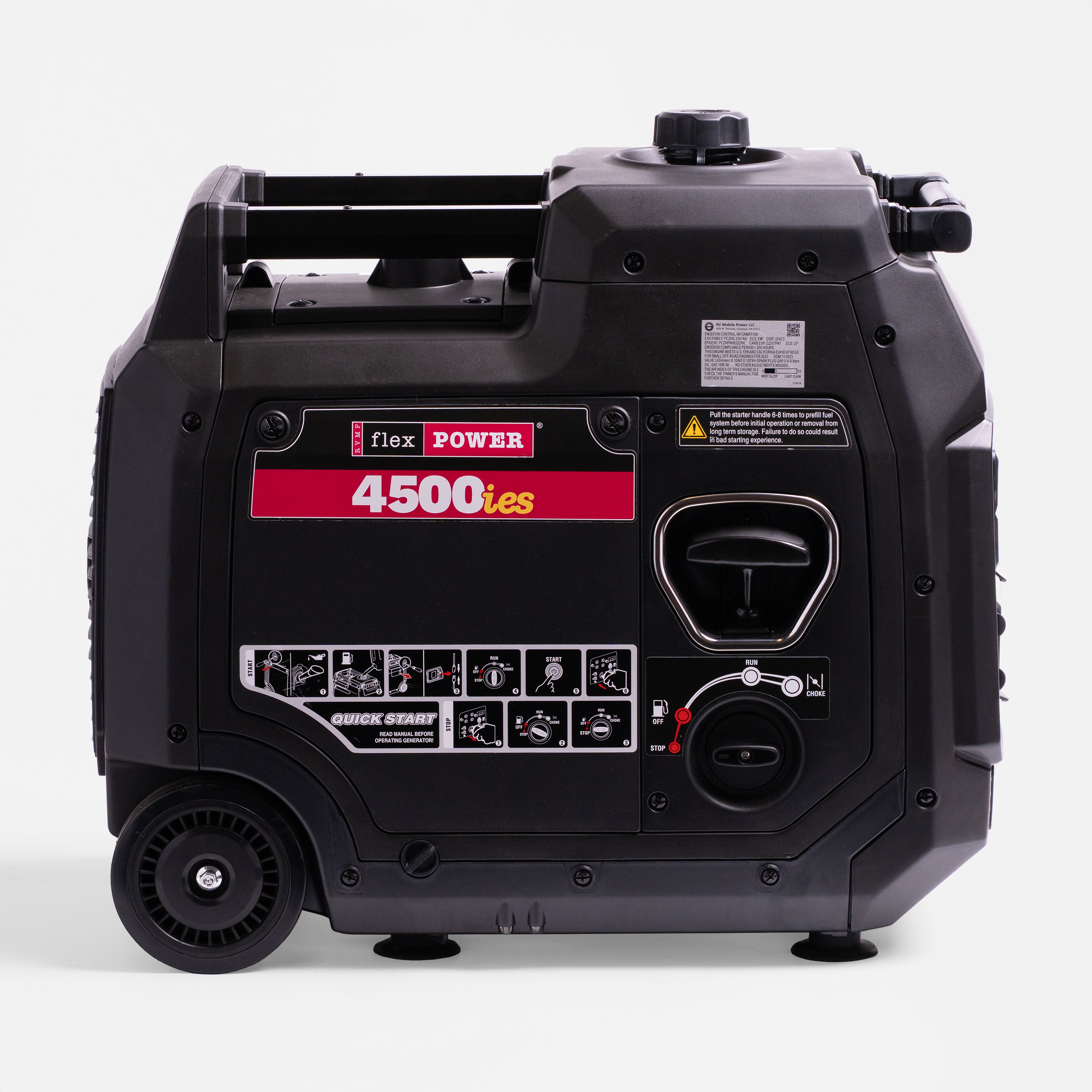 FlexPower® 4500ies Quiet Inverter Generator with Electric Start. Built for RVs, Tailgates & Backup