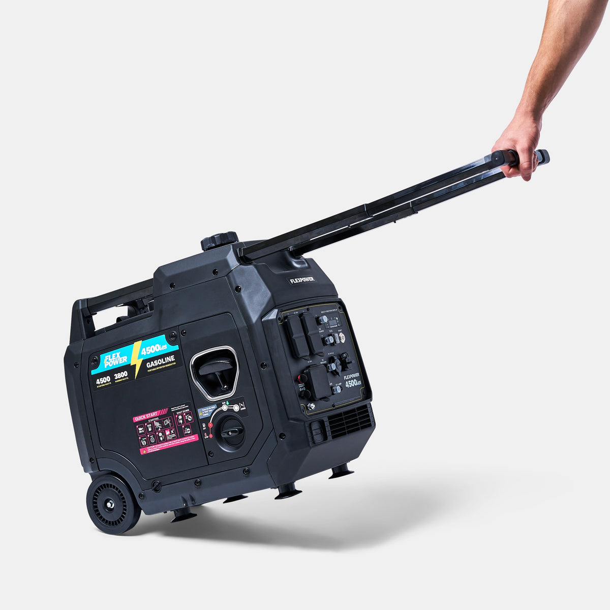 Pulling the Flex Power 4500ies by its telescoping handle
