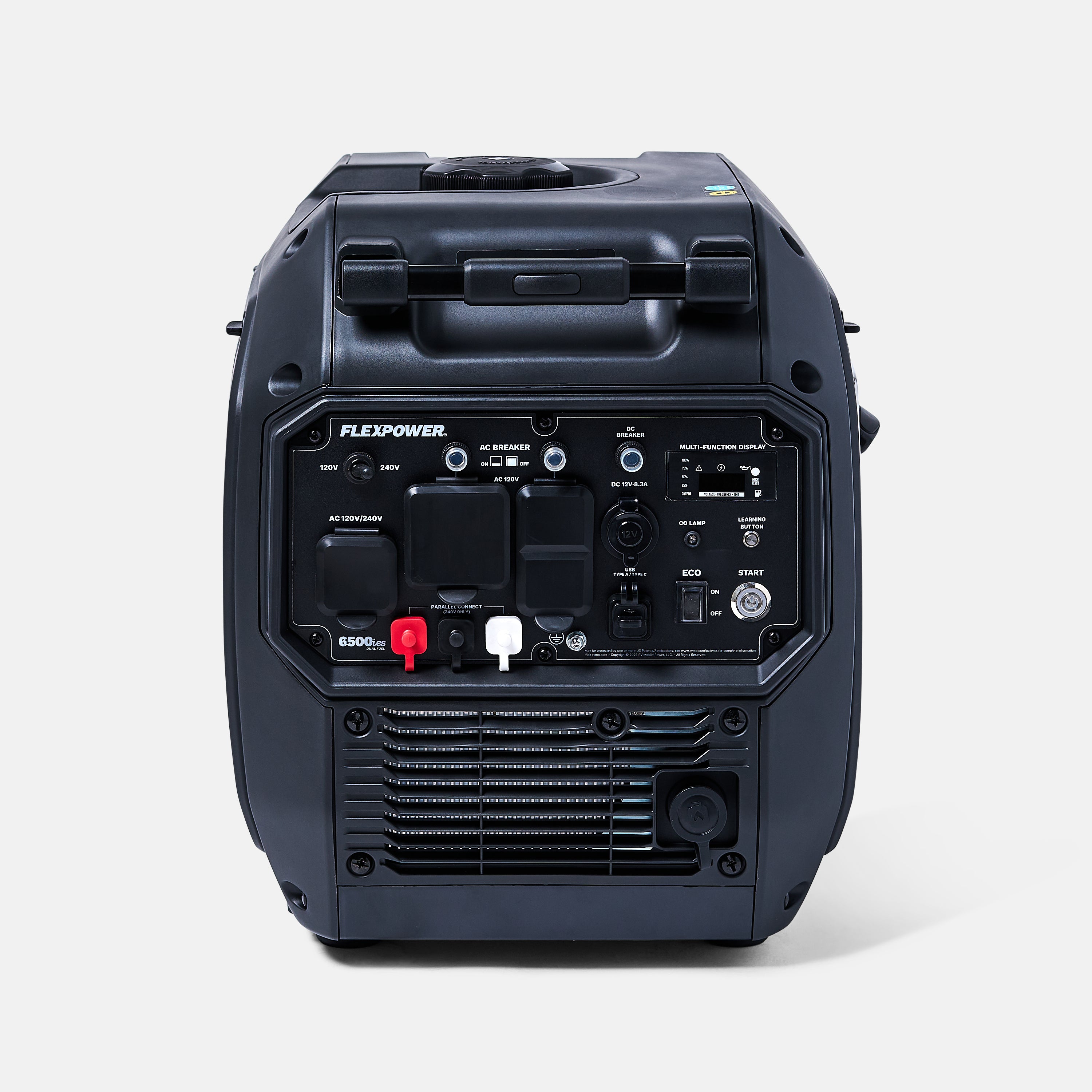 Preorder - FlexPower® 6500ies Quiet Inverter Generator with Electric Start. Built for RVs, Tailgates & Backup