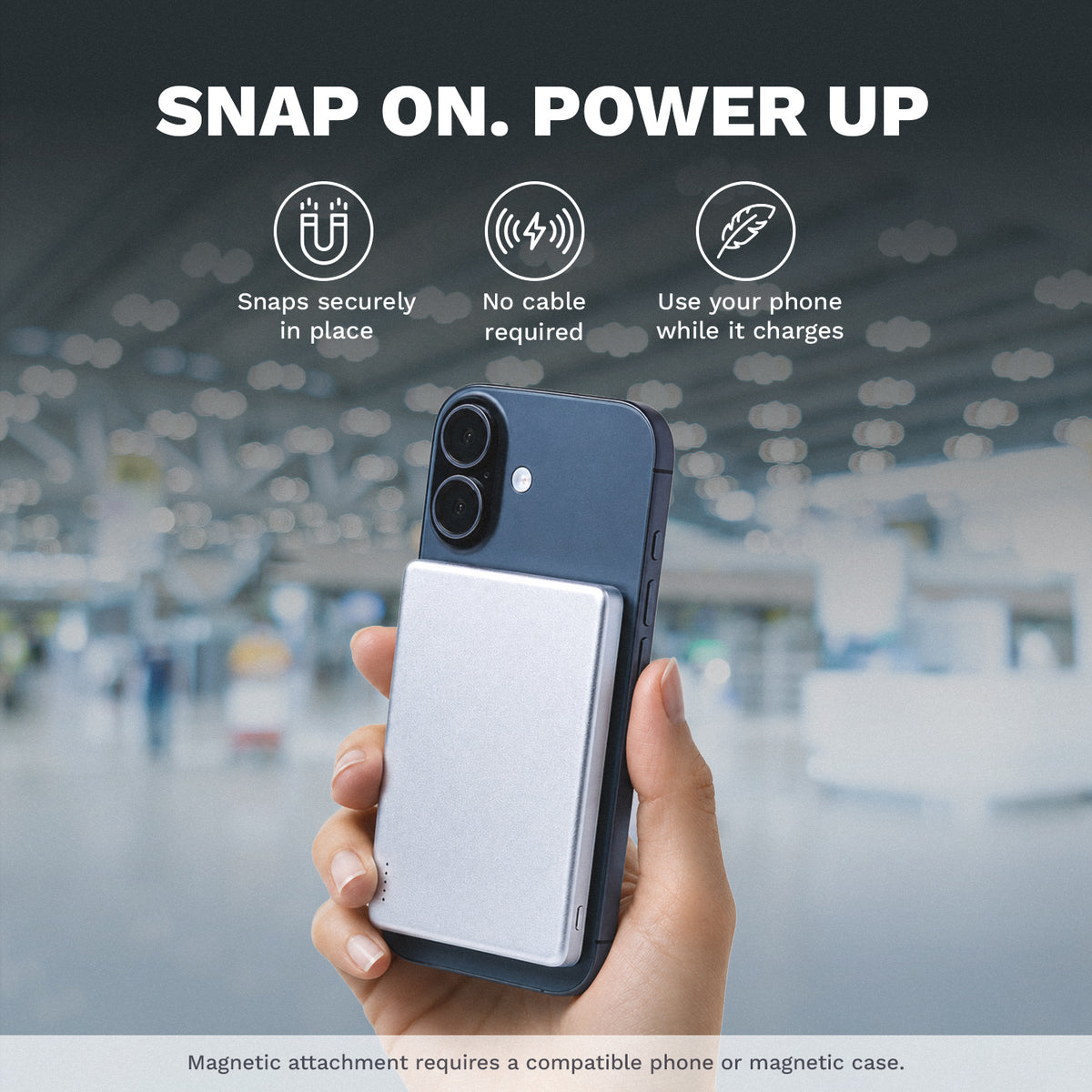 Ultra Slim Magnetic Power Bank - 5000mAh