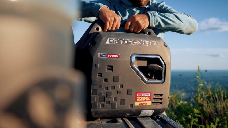 Flex Power silent portable inverter generators in the wild! 